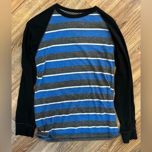 Point Zero Blue and Gray Striped Shirt
